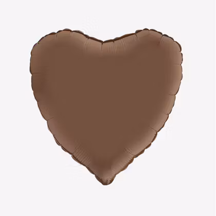 Folieballong - Hjärta Satin Chocolate
