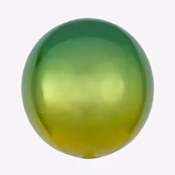 Folieballong - Orbz Ombre Yellow & Green