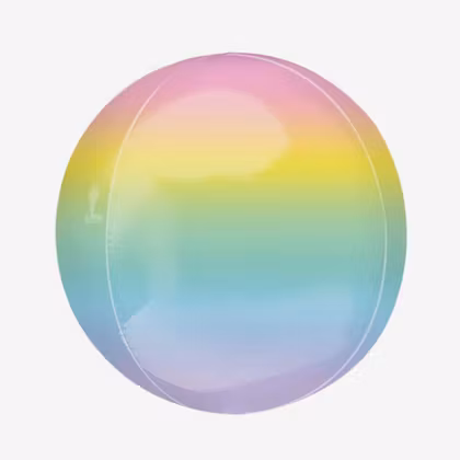 Folieballong - Orbz - Rainbow Pastell