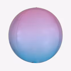 Folieballong - Orbz - Ombre Rosa/Ljusblå