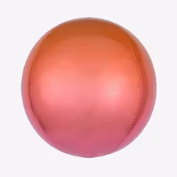 Folieballong - Orbz Ombre Rosa & Röd