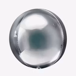 Folieballong - Orbz Silver