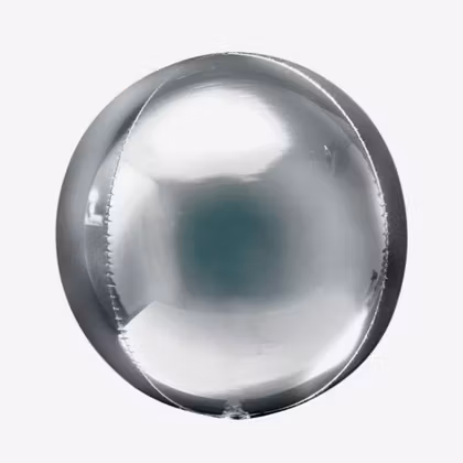 Folieballong - Orbz Silver
