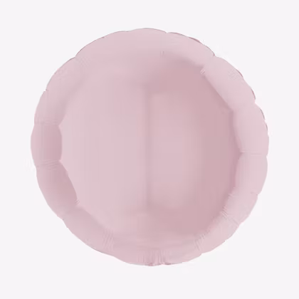 Folieballong - Rund Puderrosa