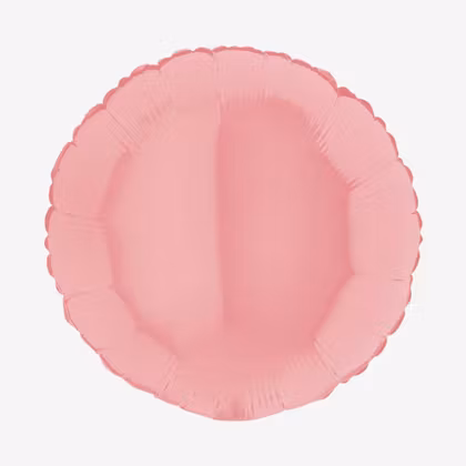 Folieballong - Rund Pastell Rosa