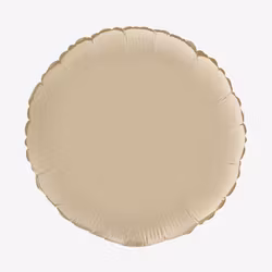 Folieballong - Rund Satin Cream
