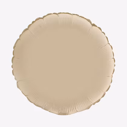 Folieballong - Rund Satin Cream