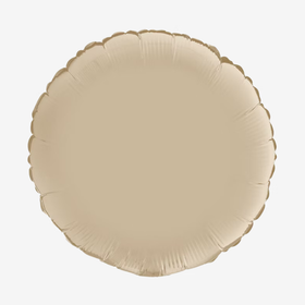 Folieballong - Rund Satin Cream