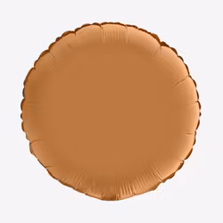 Folieballong - Rund Satin Caramel