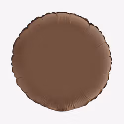 Folieballong - Rund Satin Chocolate