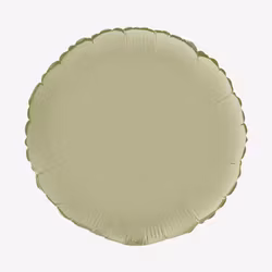 Folieballong - Rund Satin Olive