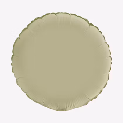 Folieballong - Rund Satin Olive