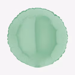 Folieballong - Rund Pastellgrön