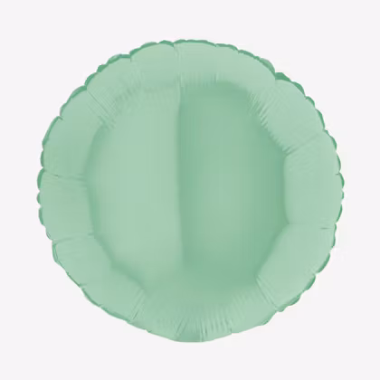 Folieballong - Rund Pastellgrön
