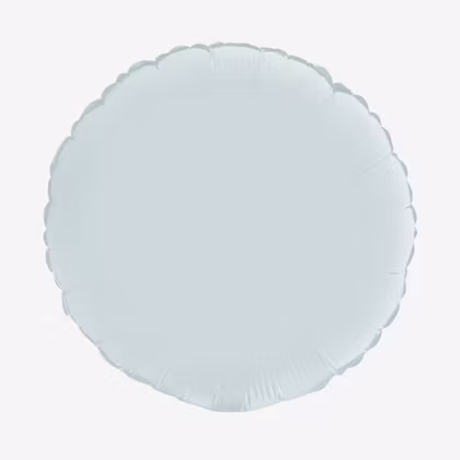 Folieballong - Rund Satin Pastellblå