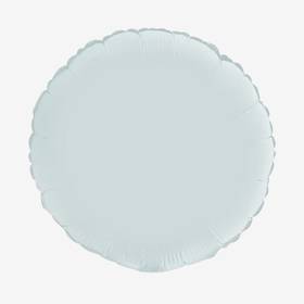Folieballong - Rund Satin Pastellblå
