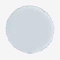 Folieballong - Rund Satin Pastellblå