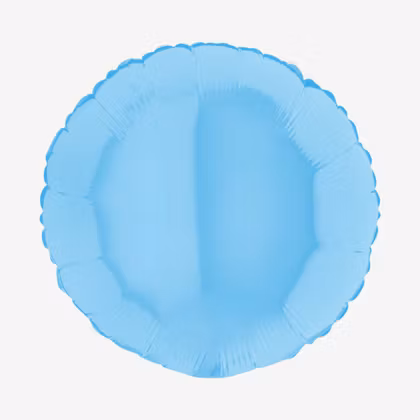 Folieballong - Rund Pastellblå