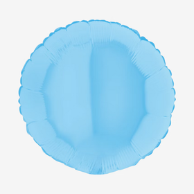 Folieballong - Rund Pastellblå