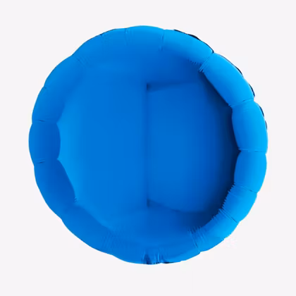 Folieballong - Rund Blå