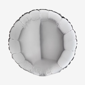 Folieballong - Rund Silver