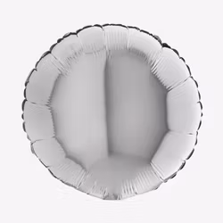 Folieballong - Rund Silver