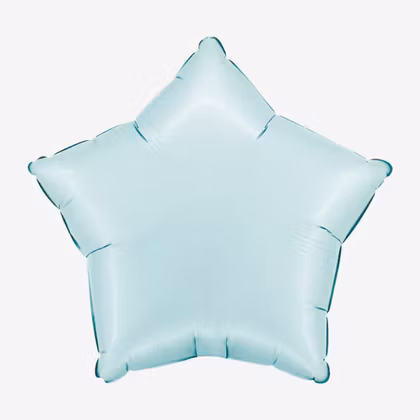 Folieballong - Stjärna Satin Pastellblå