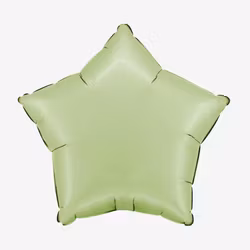 Folieballong - Stjärna Satin Olive