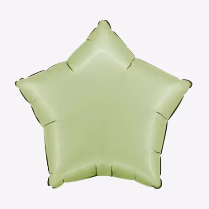 Folieballong - Stjärna Satin Olive