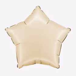 Folieballong - Stjärna Satin Cream