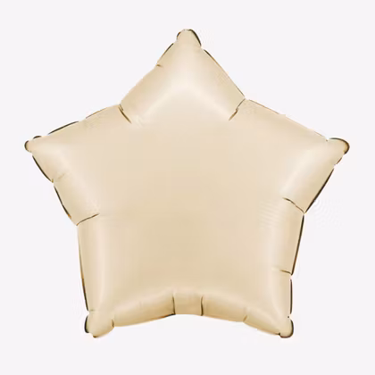 Folieballong - Stjärna Satin Cream