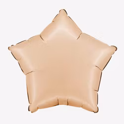 Folieballong - Stjärna Satin Nude