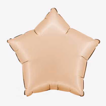 Folieballong - Stjärna Satin Nude