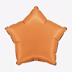 Folieballong - Stjärna Satin Caramel