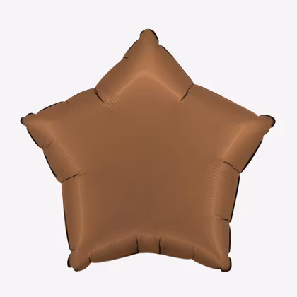 Folieballong - Stjärna Satin Chocolate