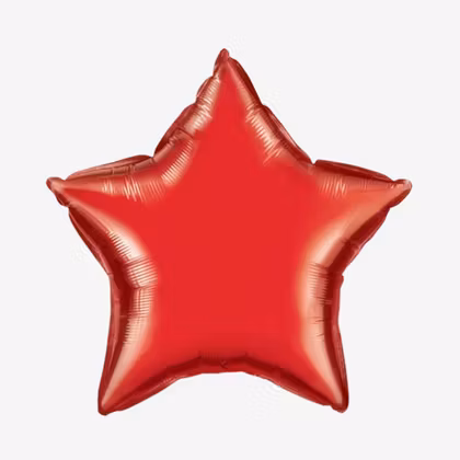 Folieballong - Stjärna Röd