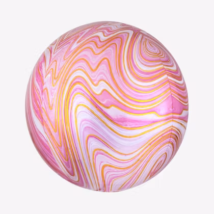Folieballong - Orbz Pink Marble