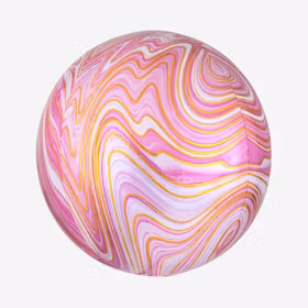 Folieballong - Orbz Pink Marble