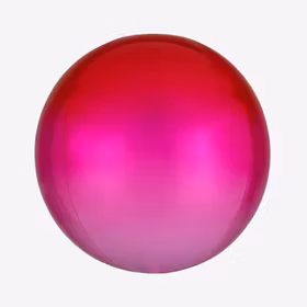 Folieballong - Orbz Ombre Rosa & Röd