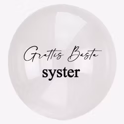 Heliumfylld Bubbla - Personlig - Genomskinlig