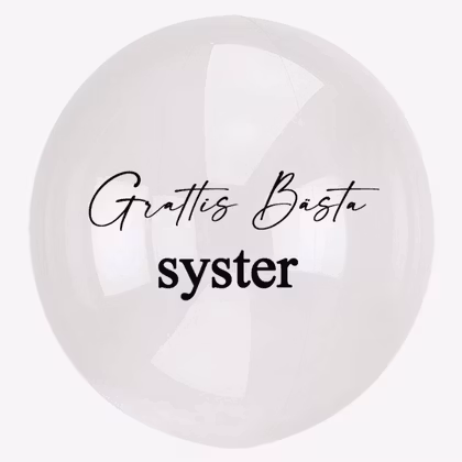 Heliumfylld Bubbla - Personlig - Genomskinlig