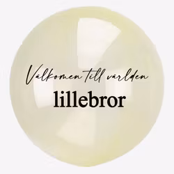 Heliumfylld Bubbla - Personlig - Gul