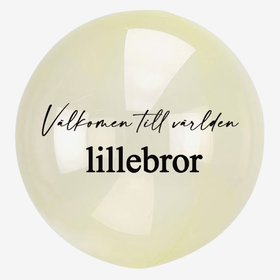 Heliumfylld Bubbla - Personlig - Gul