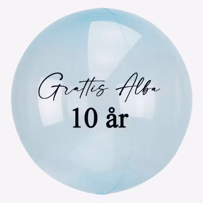 Heliumfylld Bubbla - Personlig -Blå