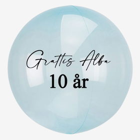 Heliumfylld Bubbla - Personlig -Blå
