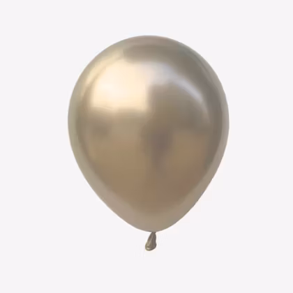 Ballong 30 cm - Chrome Vit guld