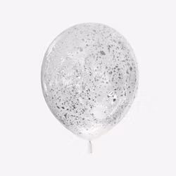 Konfettiballong 30 cm - Strimlad Silver