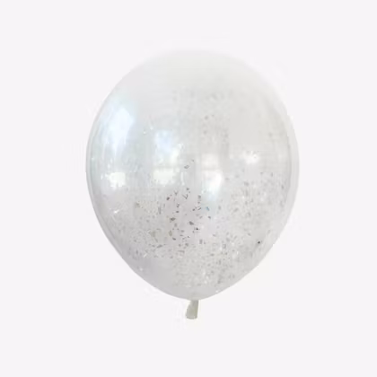 Konfettiballong 30 cm - Strimlad Holografisk