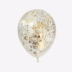 Konfettiballong 30 cm - Strimlad Guld