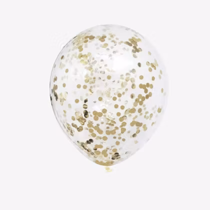 Konfettiballong 30 cm - Guld